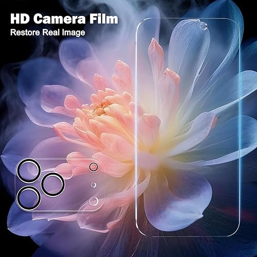 Miniatura 44 de PEHAEL Paquete de 2+2 protectores de pantalla de privacidad para iPhone 13 Pro con protector de lente de cámara, cobertura completa, película