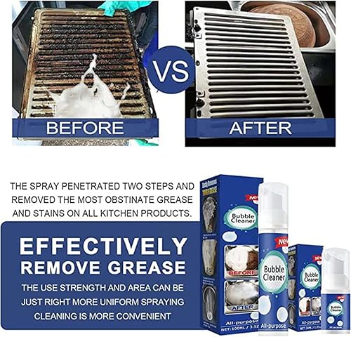 Miniatura 3 de Espuma de limpieza multiusos sin enjuague, espuma limpiadora de enjuague multiusos 2023, espuma limpiadora de grasa de cocina, limpiador de espuma