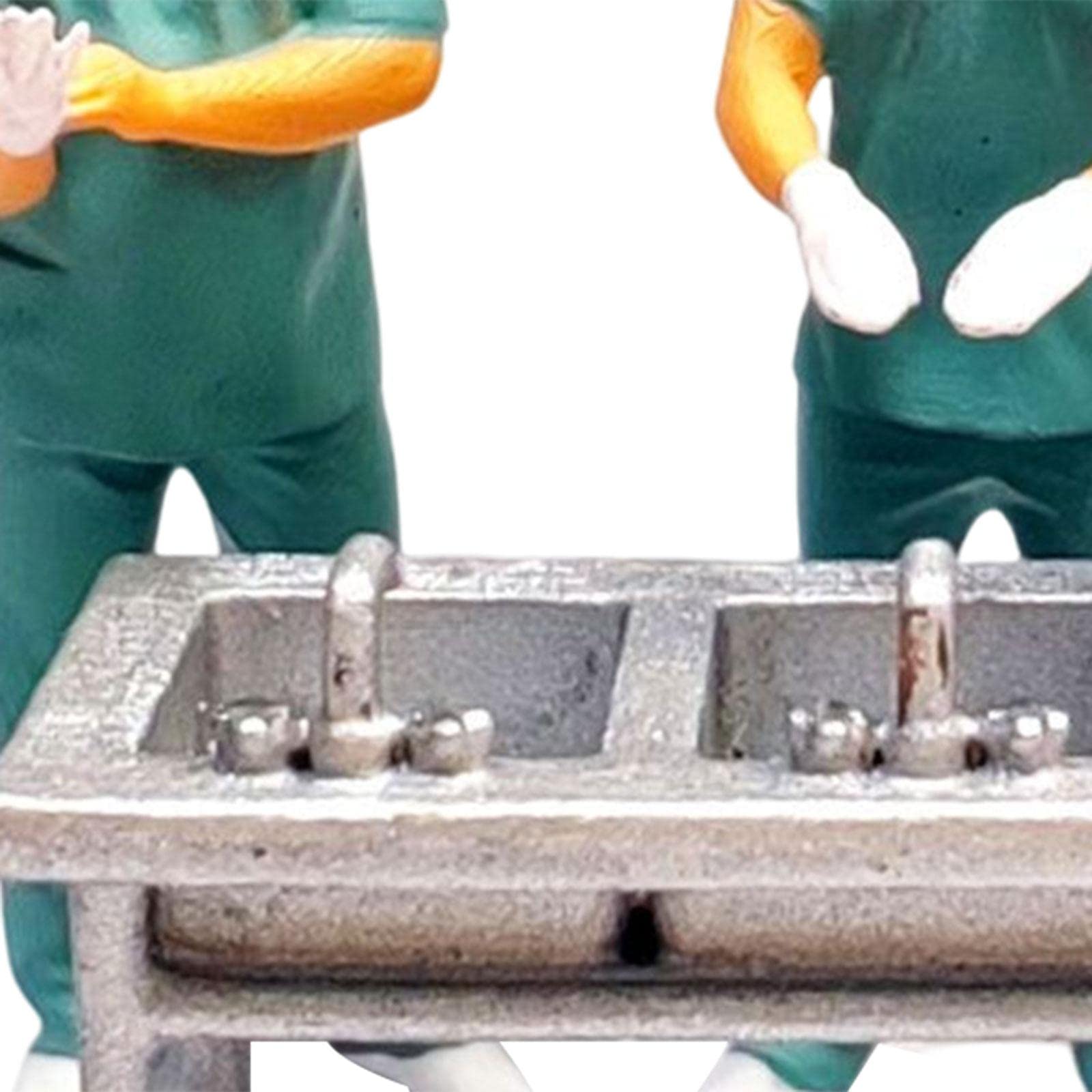 Mini Dottore in Miniatura 1/64, Modello in Resina, Statuetta Ornamentale, Letto, Paziente