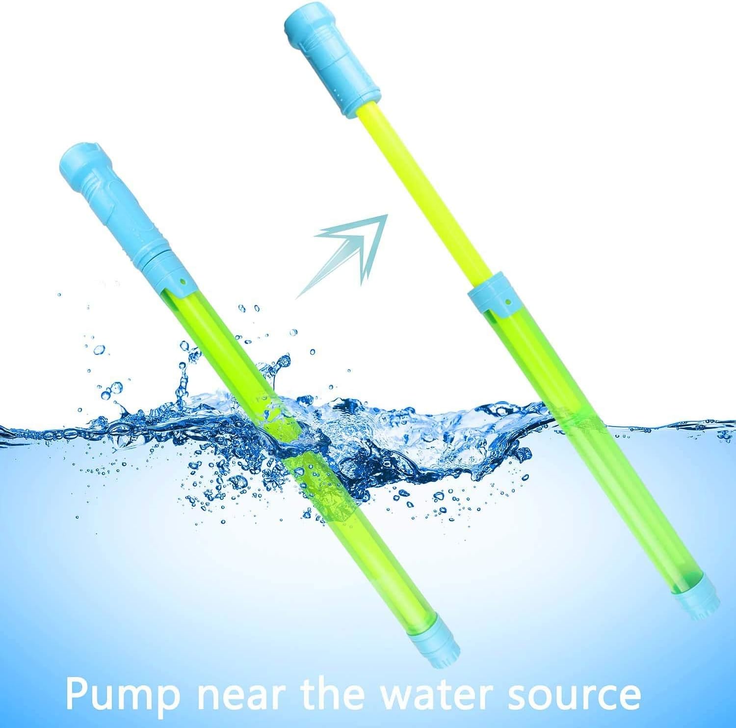 12 Pack Water Squirt Guns Long Water Soaker Blaster Water Gun Summer Swimming Pool Toys Beach Sand Water Fight Game for Kids Boys Girls (Water Squirt Guns)