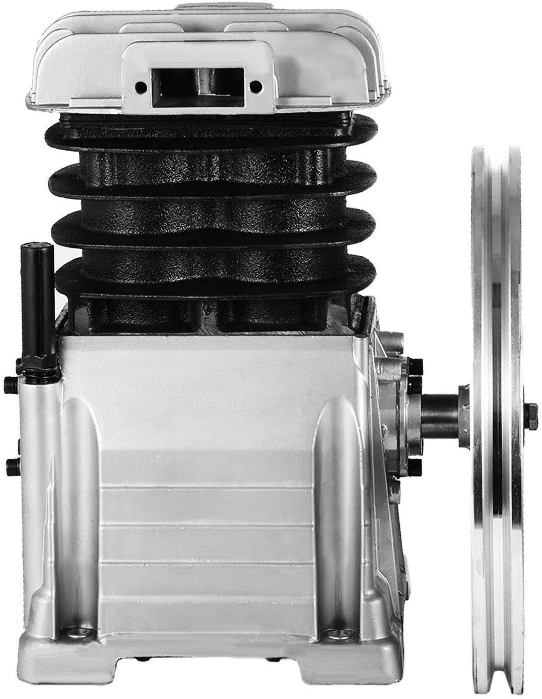 VEVOR Industriale Testa del Compressore d'Aria Motore 3HP 160PSI Pompa a Stadio Singolo 1300Rpm 1 Fase 11 Bar Pompa a Cilindro in Alluminio Costruzione della Testa