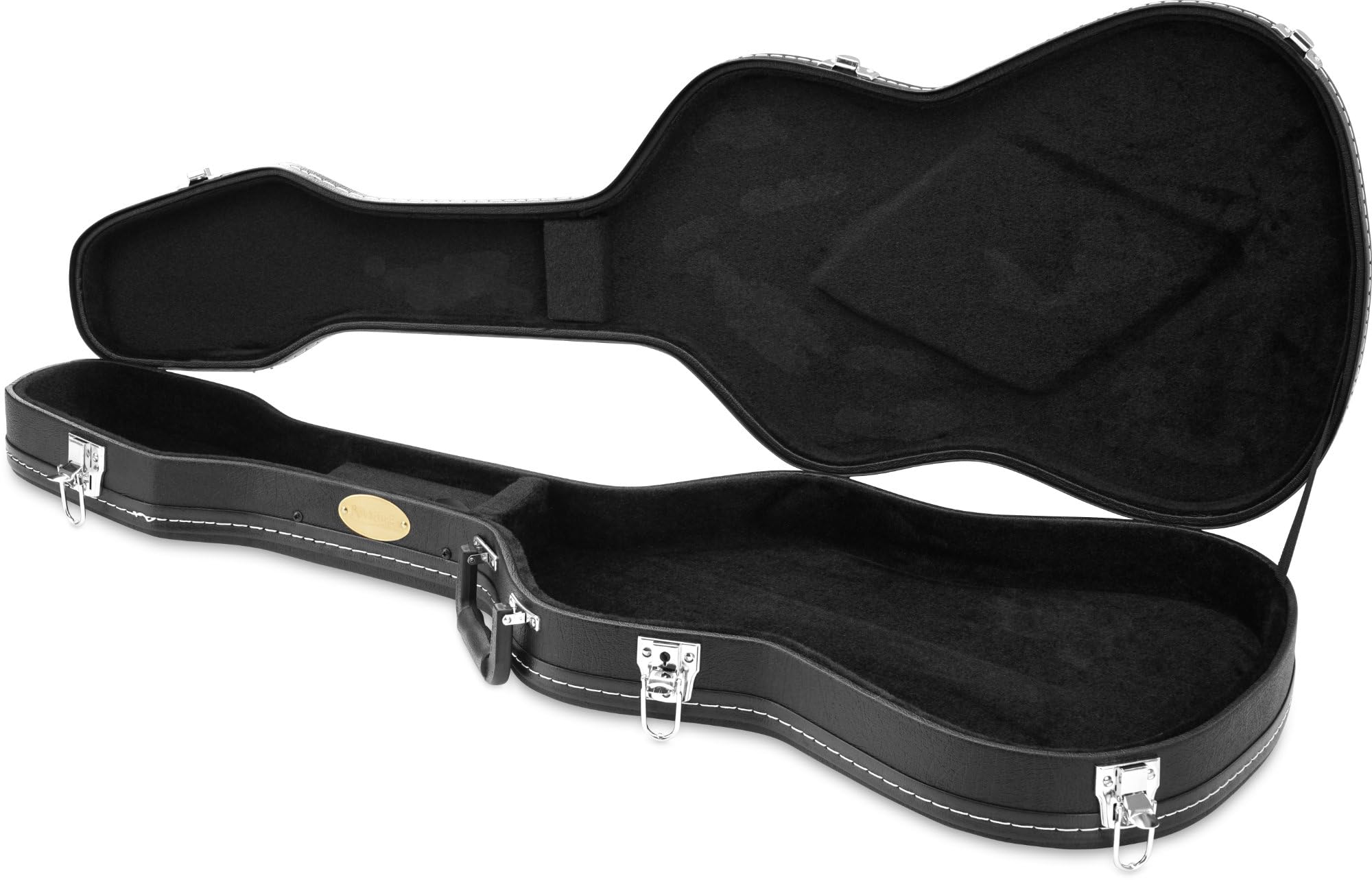 ROCKTILE Custodia Deluxe per Chitarra Elettrica - Pelle Sintetica con Fodera Morbida - Scomparto Integrato e Maniglia - Bloccabile - Dimensioni Interne Massime (LxLxP): 104,5 x 35 x 8 cm - Nero