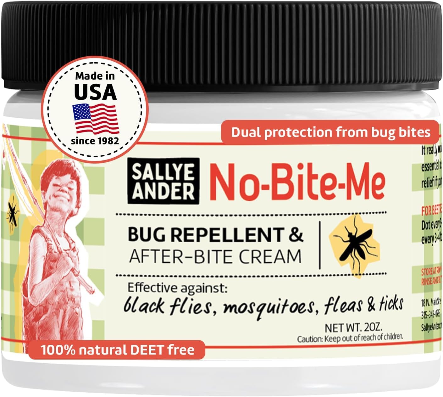 SallyeAnder No Bite Me Bug Repellent Jar, 2 Ounce