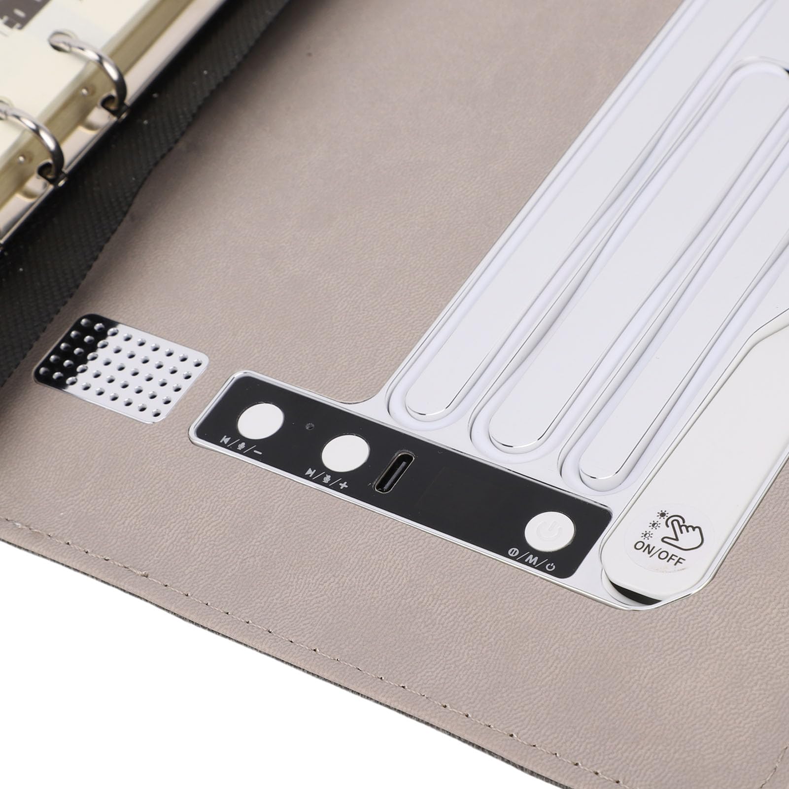 Fockety Quaderno Smart Business, 160 pagine, portatile, con disco, lampada e registrazione audio, caricabatterie wireless da 15 W, agenda intelligente compilabile per la scuola