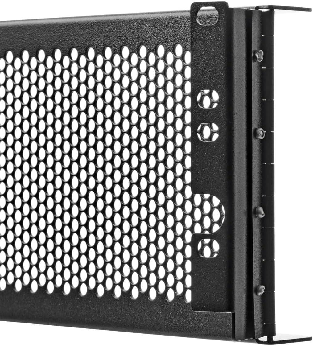 Tripp Lite 3U Security Door Cage Rack Mount for Front Facing Network Equipment, Secure Locking Key Hinged Door, Cooling Friendly Perforated Design, Heavy-Duty Steel, 5-Year Warranty (SR3UCAGE)