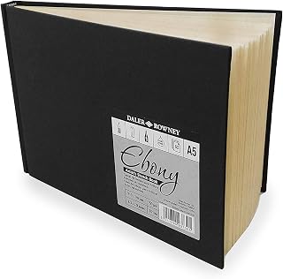 Daler Rowney - Ebony Artist's Hardback Sketch Book - 150gsm - 62 Pages - A5 Landscape