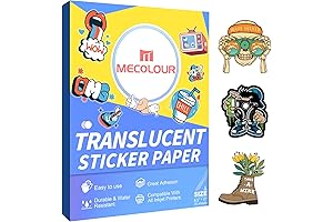 MECOLOUR Printable Vinyl Sticker Paper for Inkjet & Laser Printers