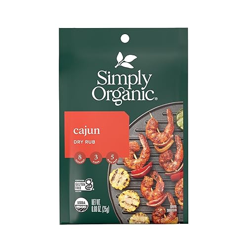 Simply Organic Cajun Dry Rub, Certified Organic, Gluten Free, Kosher