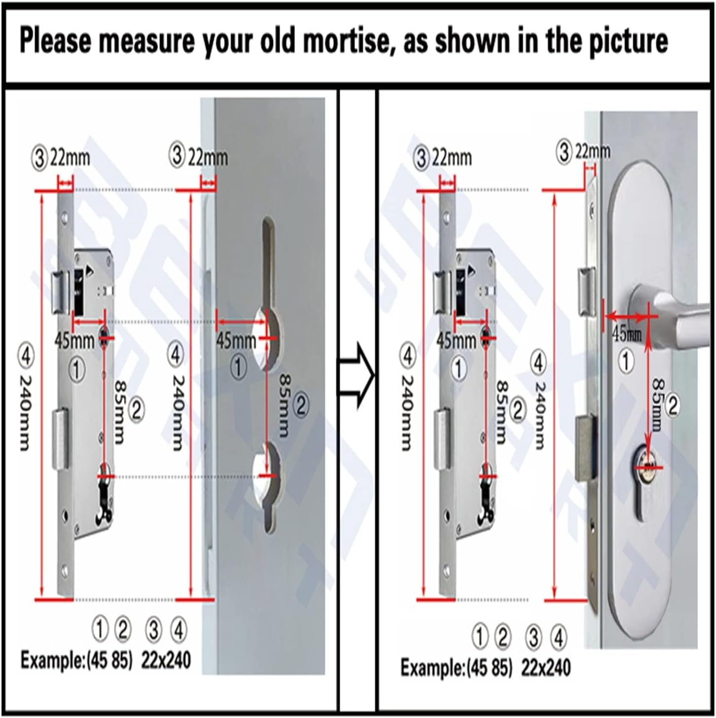 Fingerprint Lock, Security Smart Lock with WiFi APP Password Door Lock (Color 22X240 (4085))