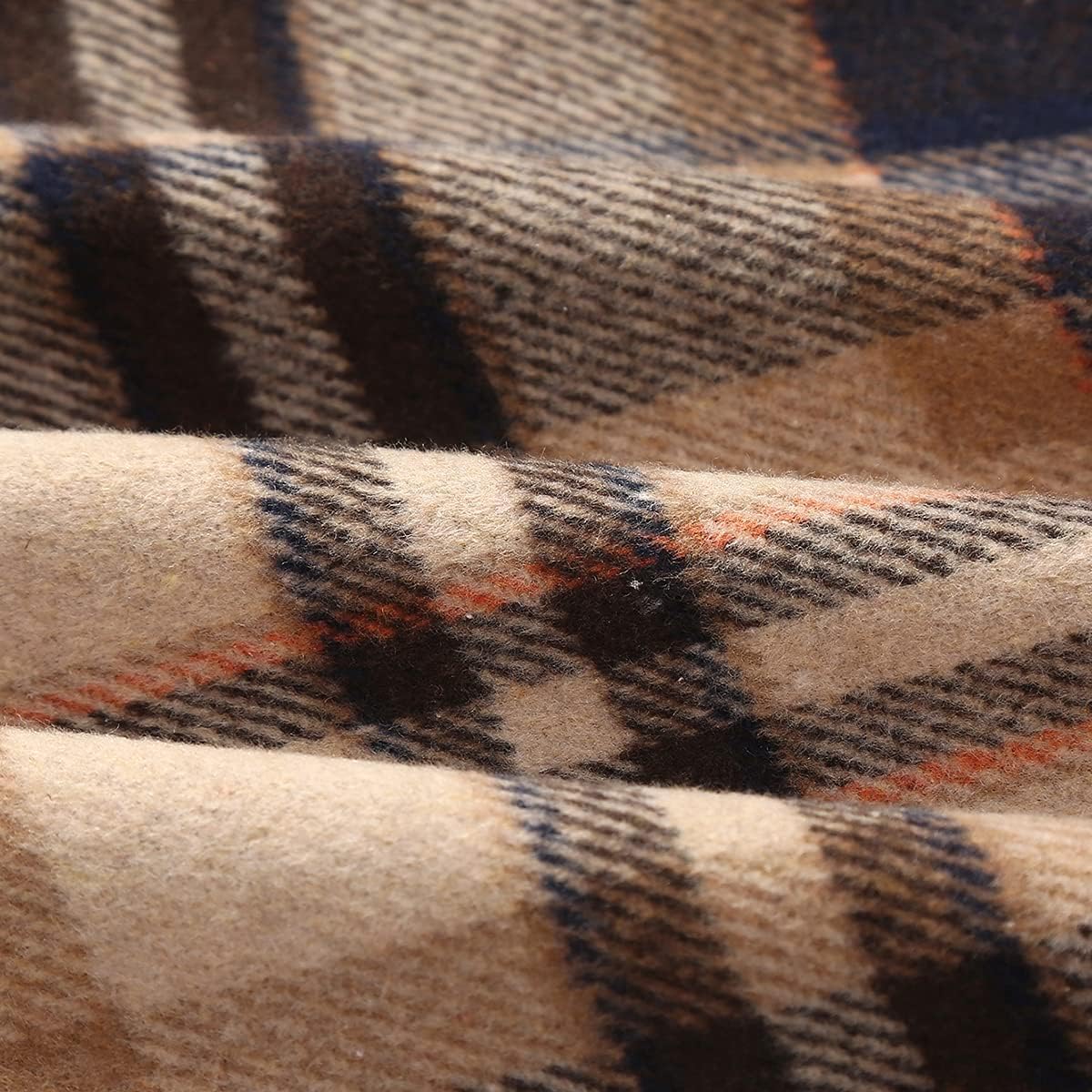 IDEALSANXUN Womens Plaid Wool Skirts Elastic Waist A-Line Pleated Tartan Long Skirts - Image 5