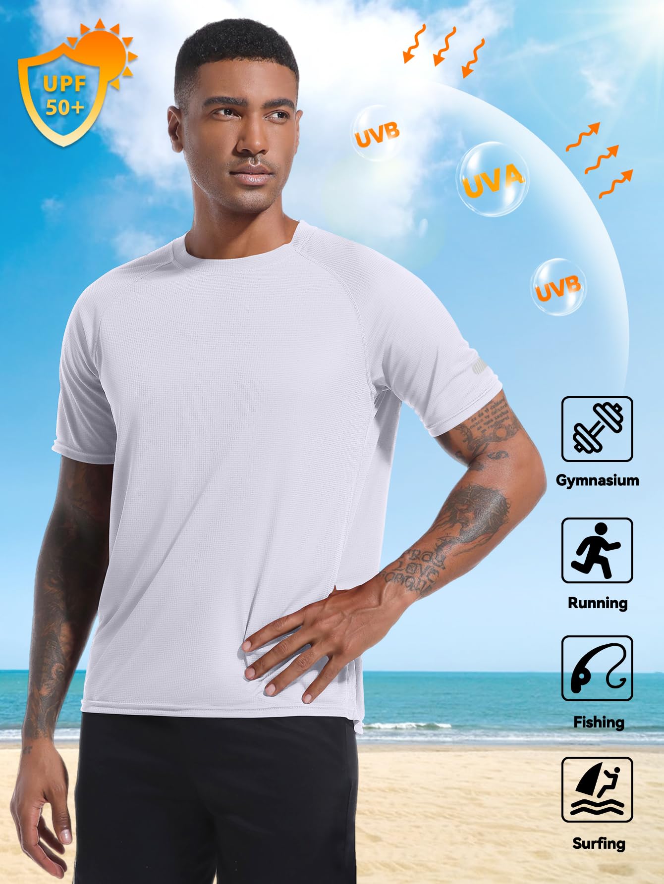 Holure Uomo 3 o 5 Confezioni di Magliette Sportive a Manica Corta Traspiranti e ad Asciugatura Rapida Camicia Fitness per Corsa e Allenamento