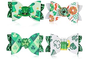 Cute Holiday Shamrock Hair Bows
