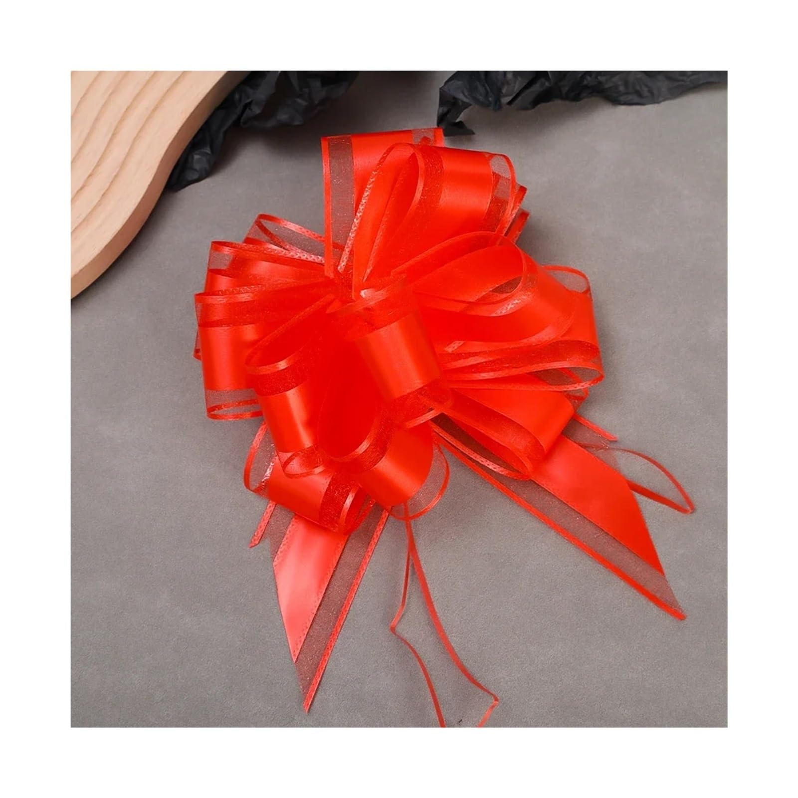 Xinglongs Bows & Ribbons 20Pcs Snow Yarn Pull Bow Large Size Wedding Birthday Party Decoration Bows for Gifts Wrapping Packing Flower Ribbons(Red)