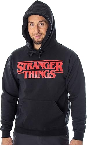Vista 3 de Seven Times Six Stranger Things - Sudadera con capucha para hombre adulto con logotipo de Stranger Things
