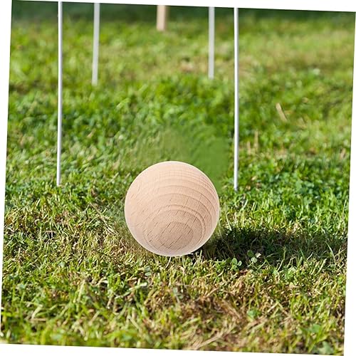 Miniatura 4 de Juego de bolas de croquet, 5 unidades, bolas de madera, juegos al aire libre para familias, reemplazo de manualidades de bricolaje