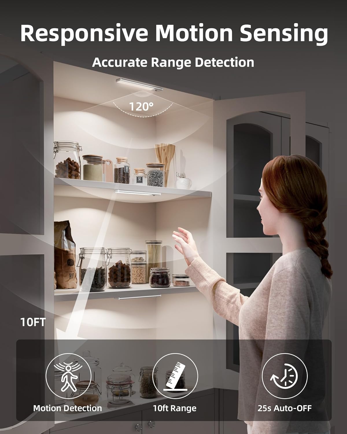 Another great deal on amazon: EZVALO Under Cabinet Lighting Wireless, 3 Color Temps Motion Sensor Lights Indoor, 62 LED Rechargeable Under Cabinet Lights, Dimmable Under Counter Lights for Kitchen, Closet, Stairs (2 Pack) 3