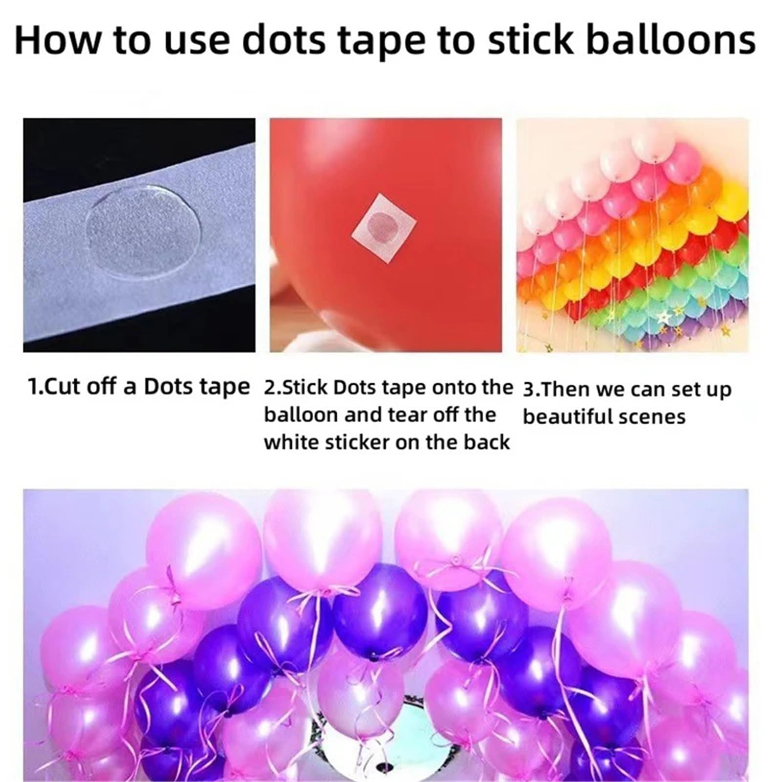 Kropki klejowe, balon 3000 szt. okrągła dwustronna taśma samoprzylepna kropki zapięcie mocna akrylowa naklejka DIY scrapbooking rzemiosło produkcja podkładka mocująca