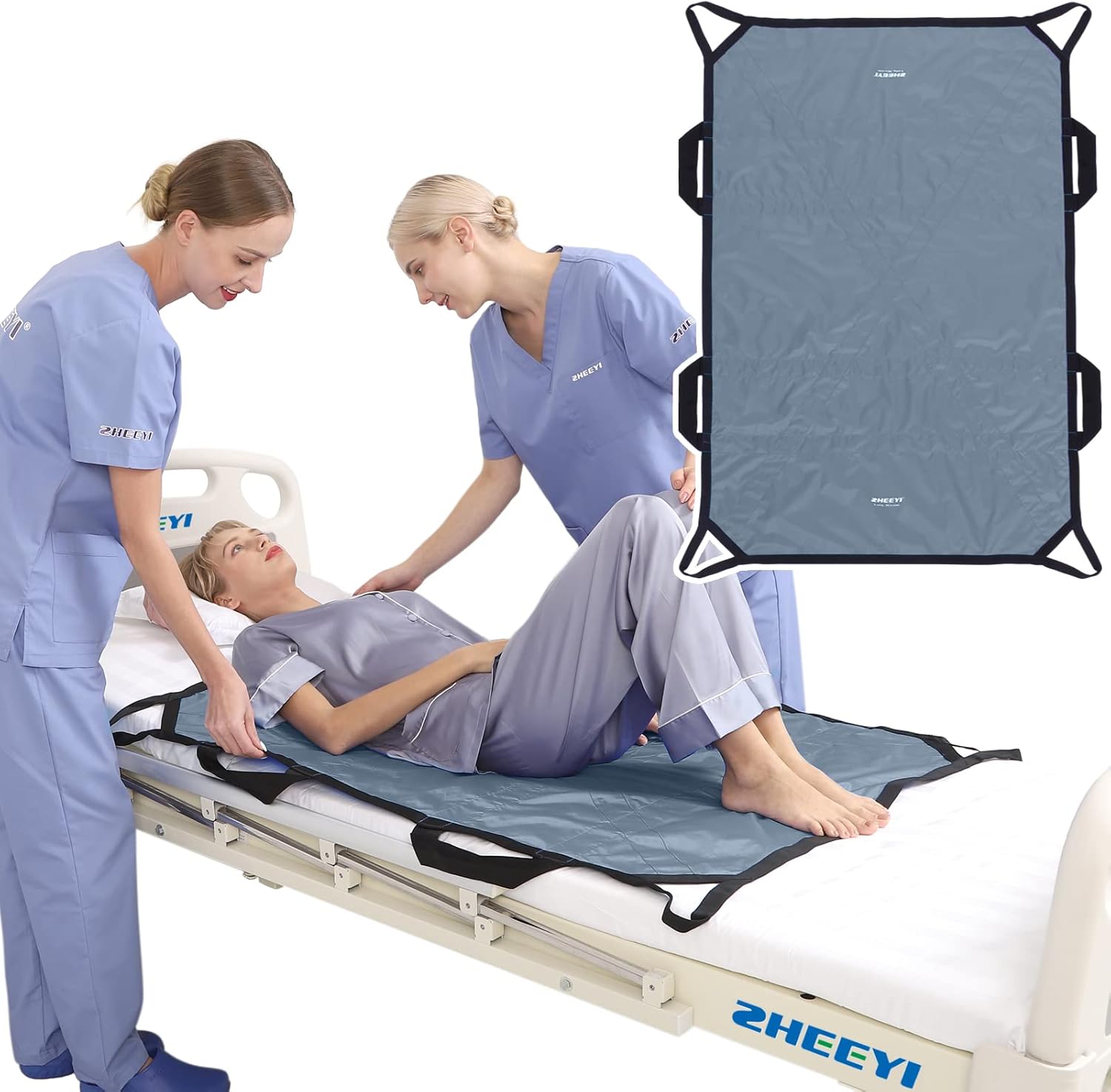 Buy ZHEEYI Positioning Bed Pad with Reinforced Handles 48 x 40 Patient