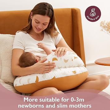 momcozy Petite Nursing Pillow, Close-Fit Breastfeeding Support, Starry Moon