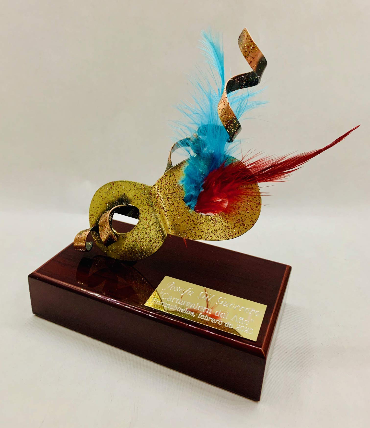 Trofeo concurso Disfraces GRABADOS premio Carnaval PERSONALIZADO figuras