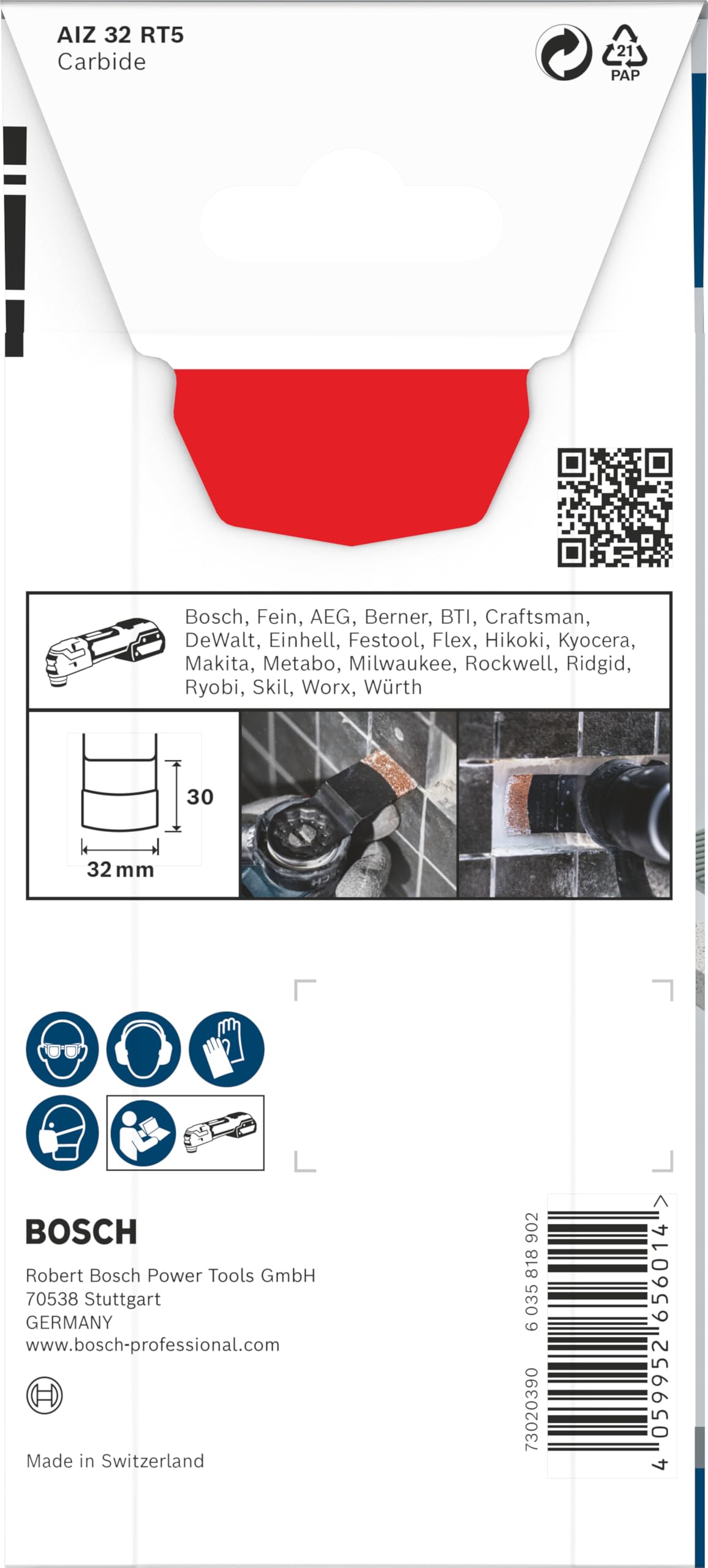 Bosch Professional 1x Starlock BIM Tauchsägeblatt AIZ 32 APB Wood and Metal (für Holz und Metall