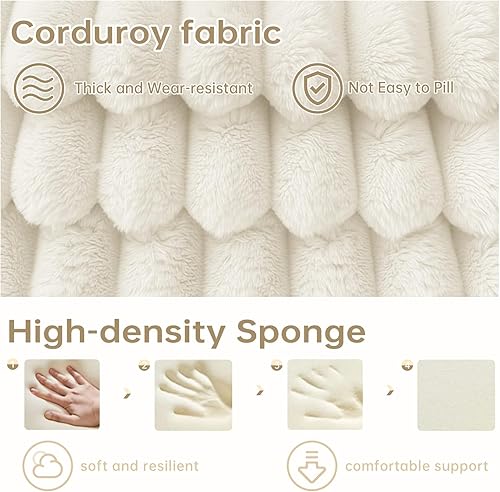 Miniatura 7 de Sofá modular Cloud de 108 pulgadas con diván en forma de L, sofá modular moderno de 4 asientos con asiento profundo, sofás tapizados para sala de