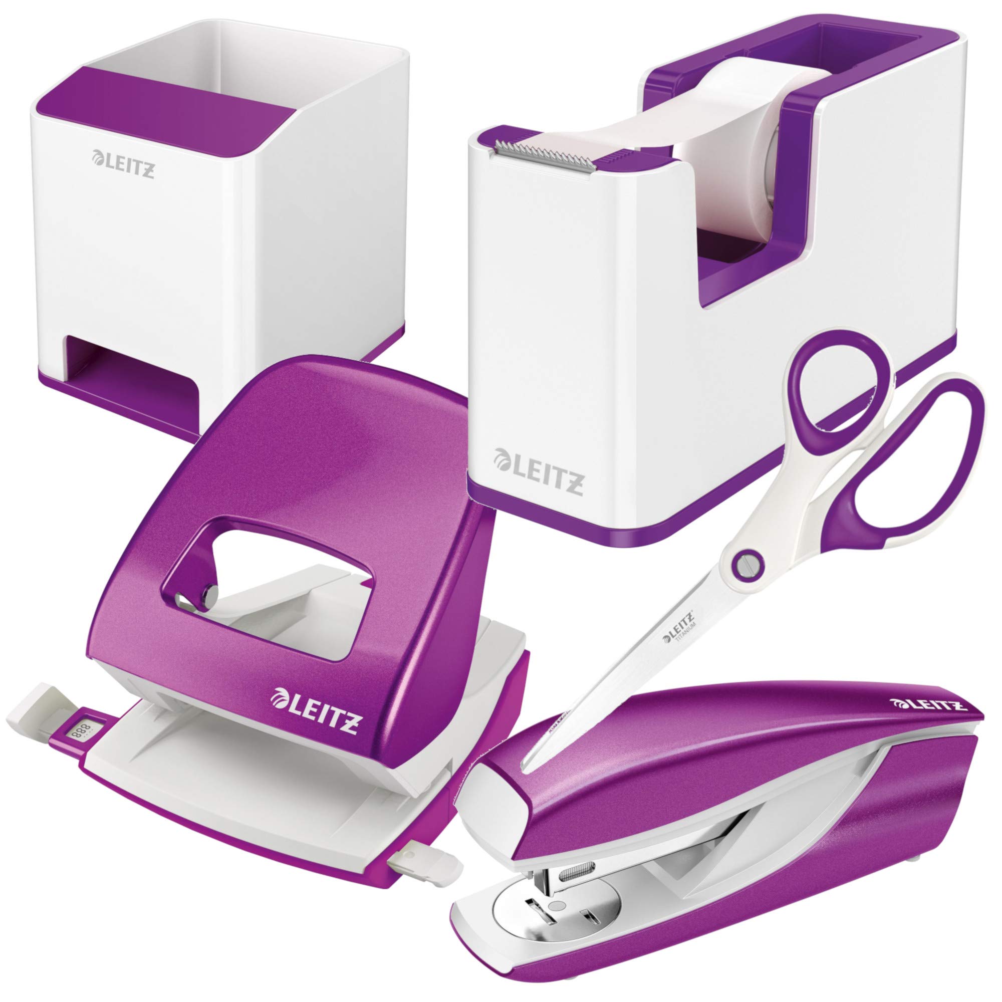 Leitz 53192054 Schere (Set weiß/violett)