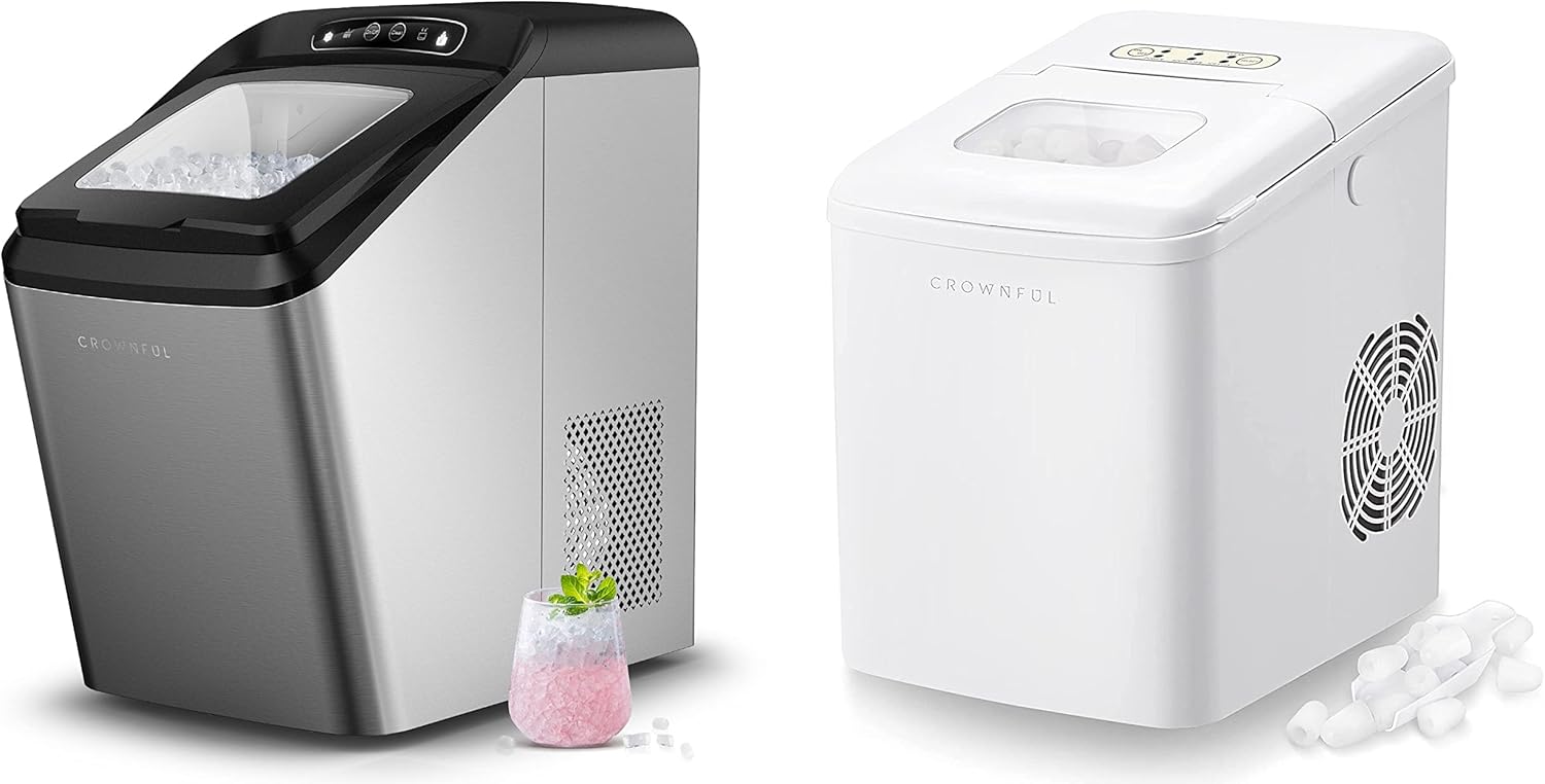CROWNFUL Nugget Ice Maker Countertop and CROWNFUL Ice Maker
