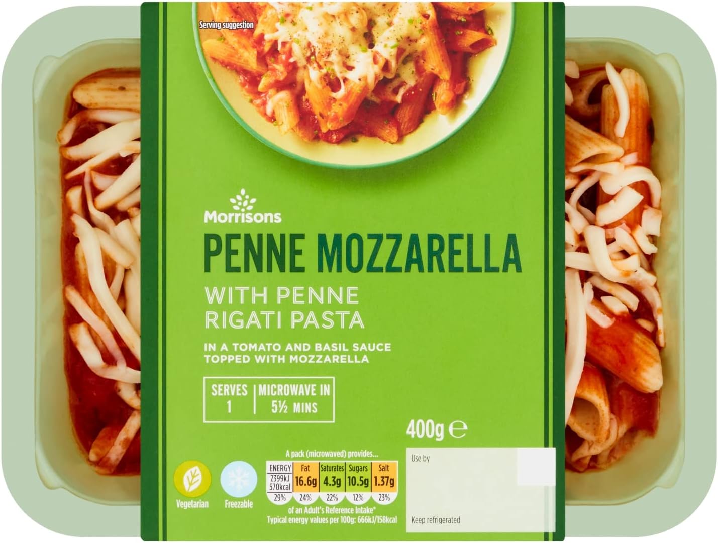 Morrisons Penne Mozzarella 400g