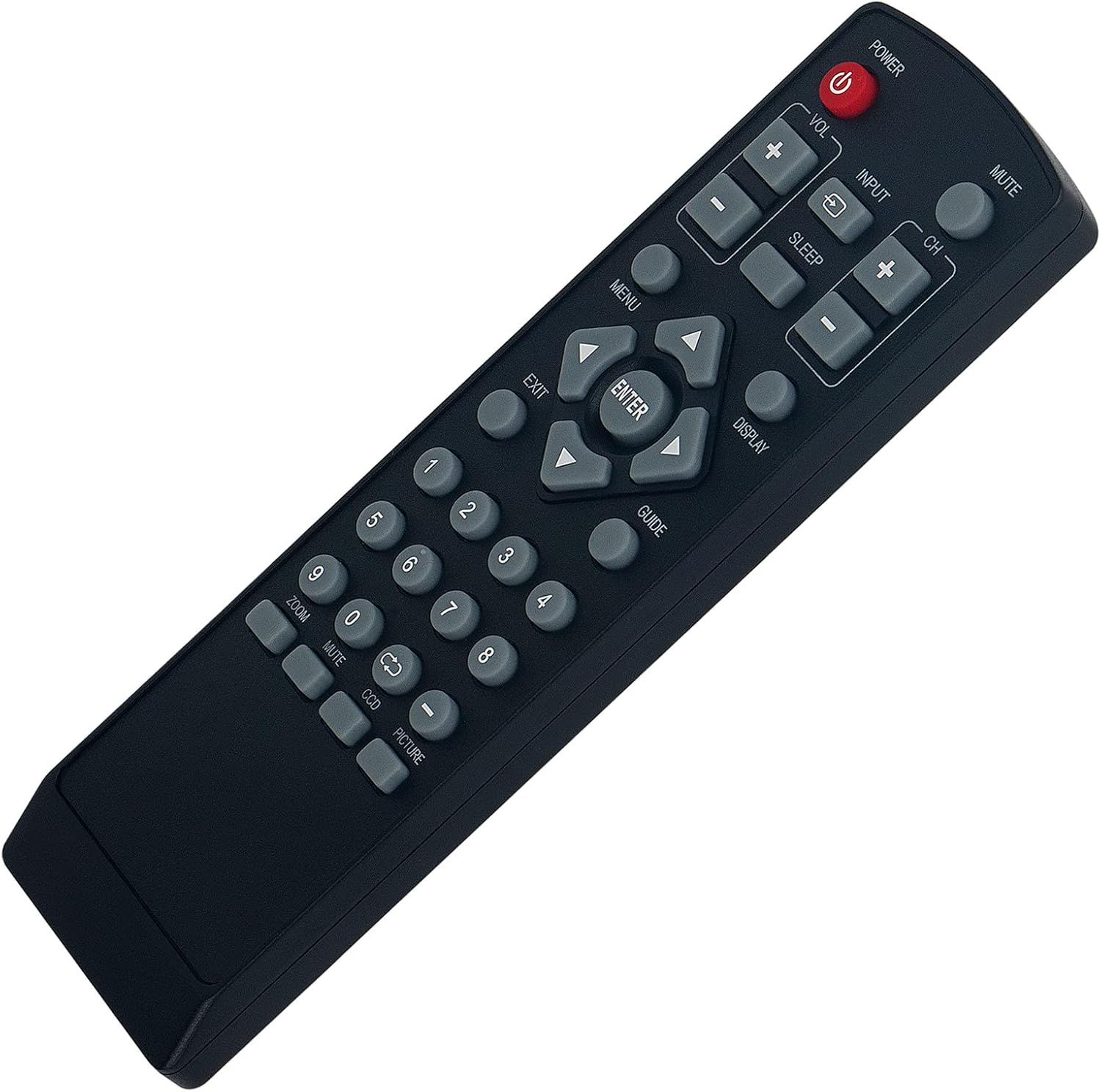 Back of Beyution RC-V21-0B remote control with battery compartment open