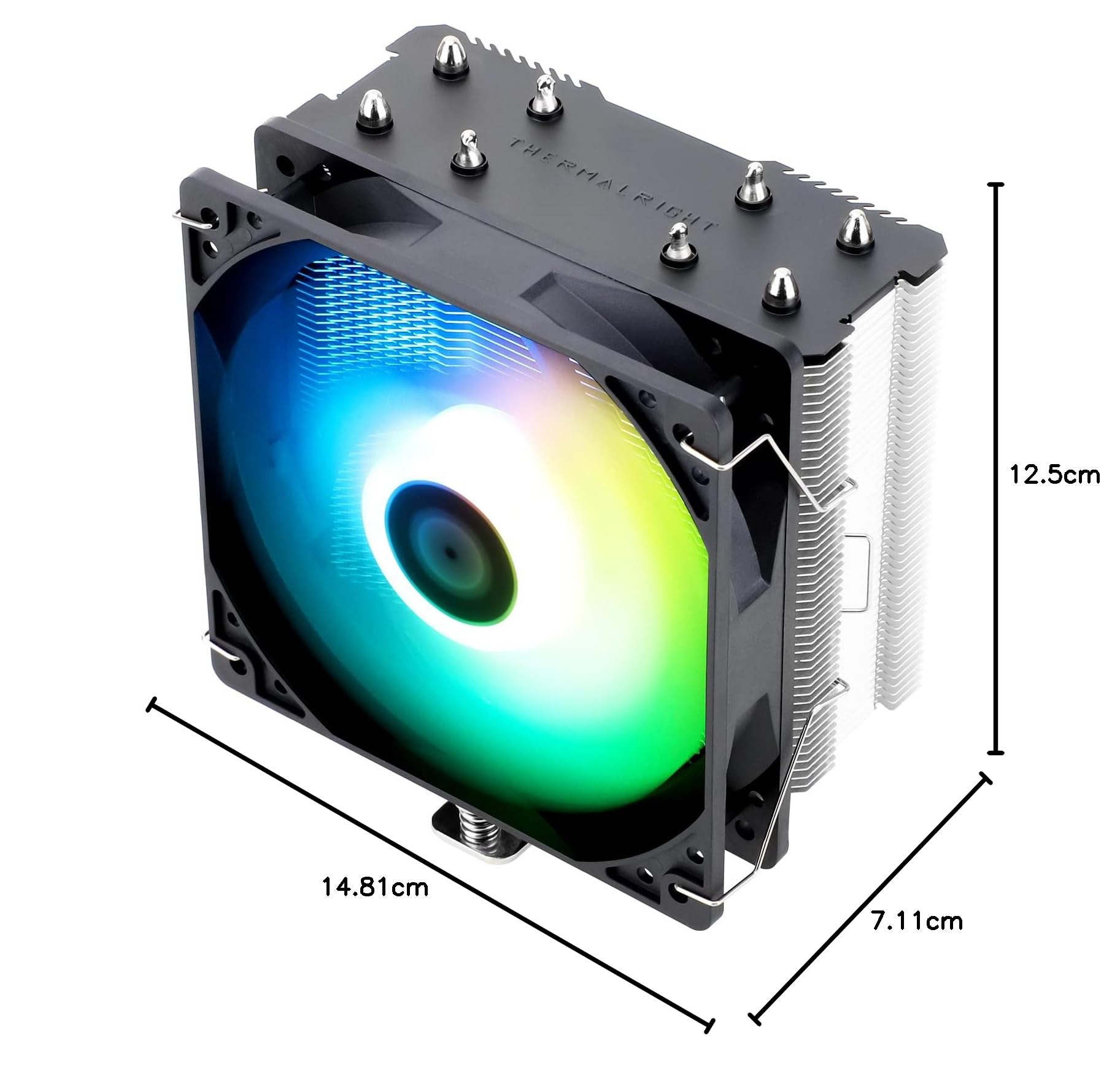 Thermalright AssassinX120 SE ARGB Refroidisseur d'air CPU ventilateur silencieux, AX120, 4 caloducs, TL-C12C-S PWM avec roulement S-FDB, pour AMD AM4 Intel 1150/1151/1200/1700