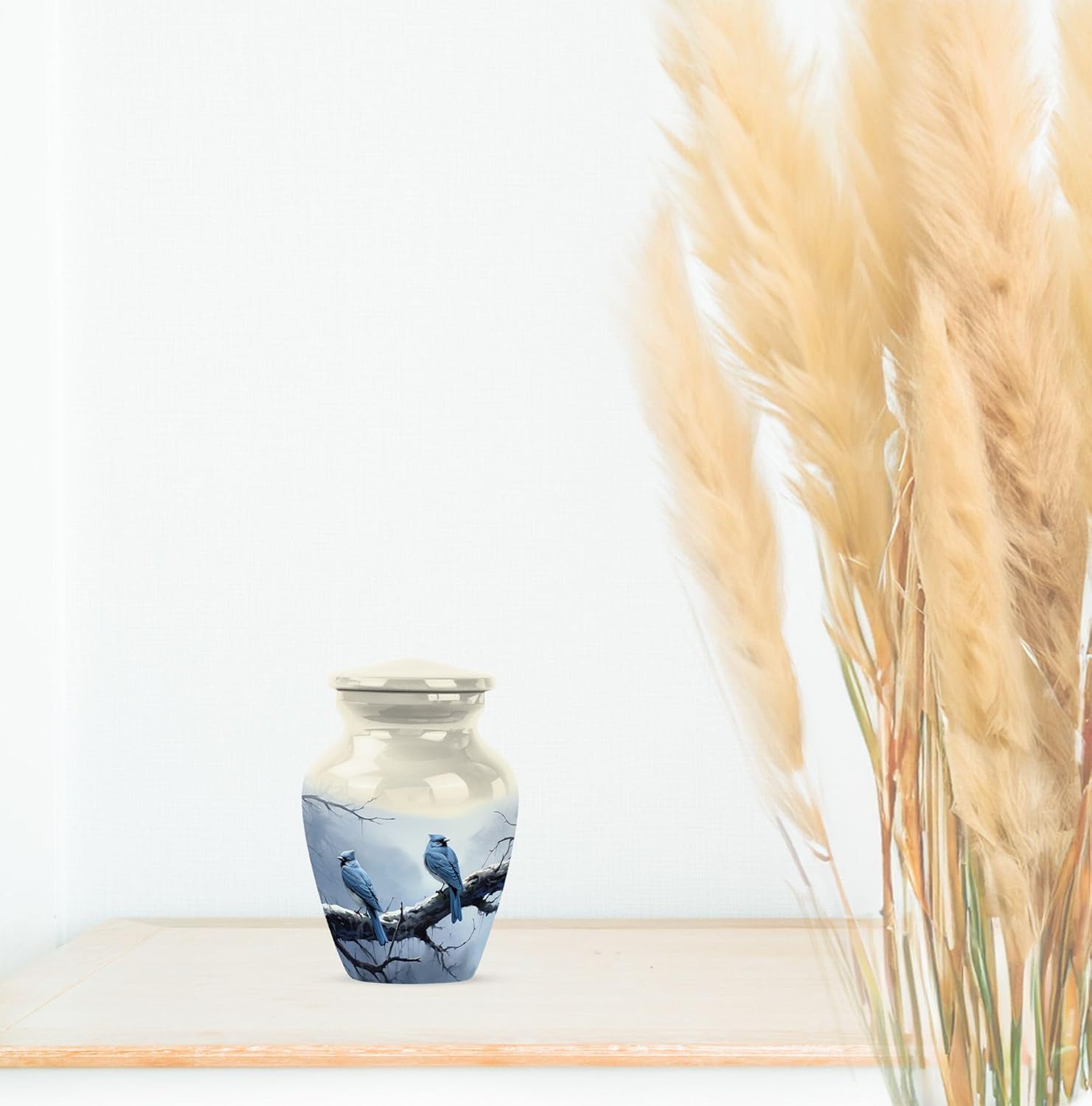 Bird Small Urns for Human Ashes Keepsake Male - Keepsake Cremation Mini Human Urn for Women - Funeral Urn for Adult Ashes Men - Burial Adult Urns for Mom & Dad 3 Inch