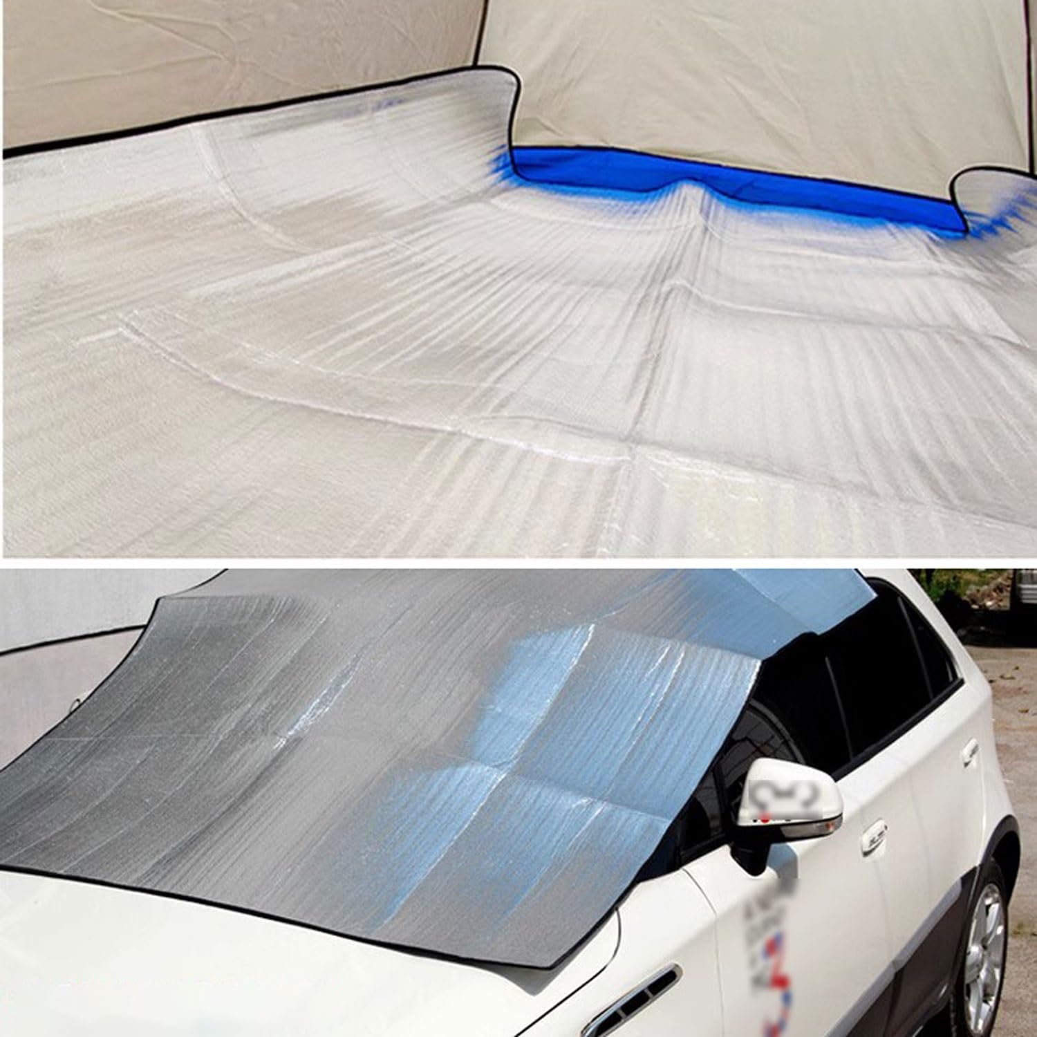 Esterilla de Camping de Aluminio, Colchoneta Plegable for Acampar, Aislante de Aluminio, de Espuma EPE de 7 mm de Grosor, Varios tamaños, con Bolsa de Almacenamiento.