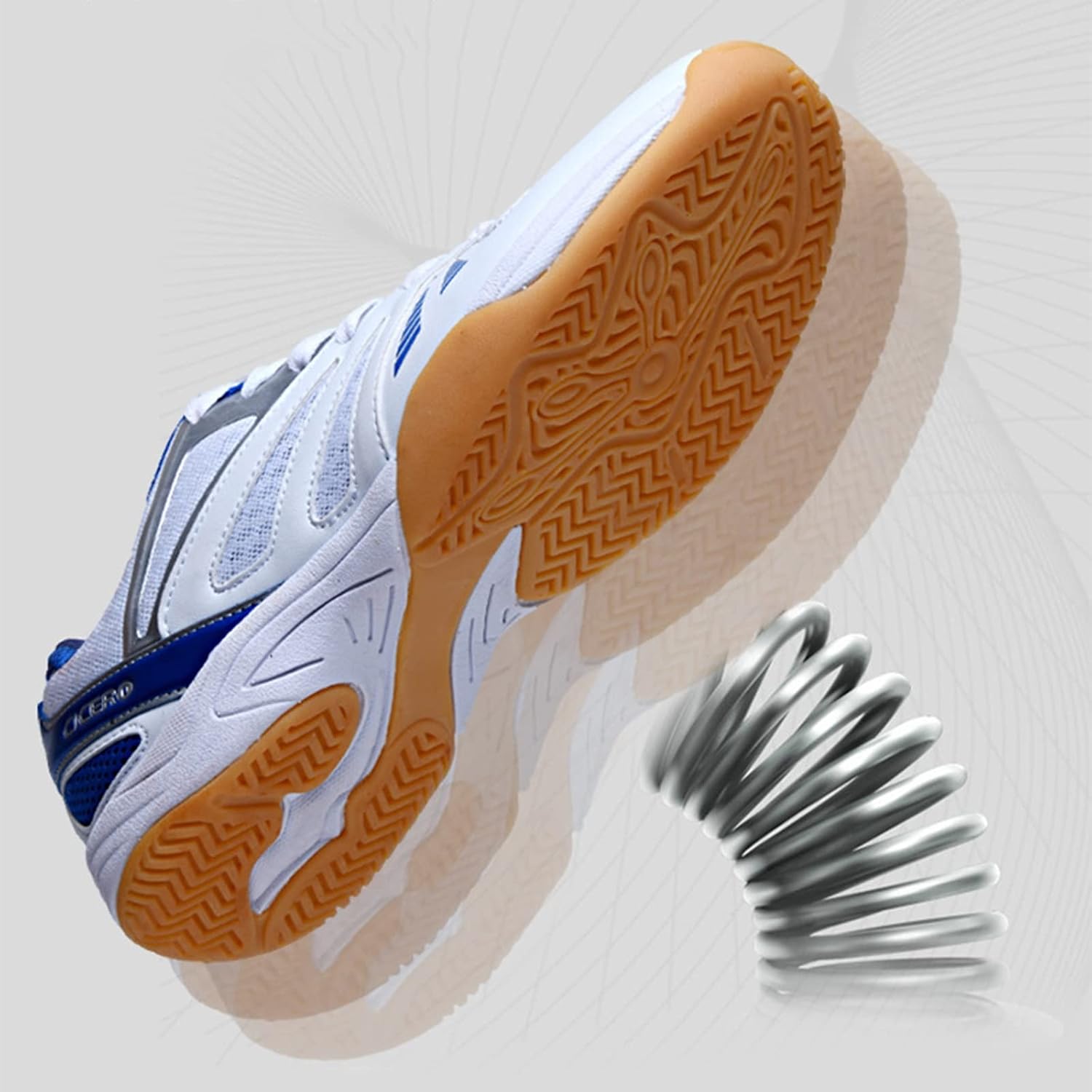 AIRFUL Tennis Badminton Pickleball Volleyball Shoes Womens Breathable Indoor Sports Shoes with Arch Support Can Effectively Reduce The Risk of Injury (Color : White, Size : 6.5 Women/5 Men)