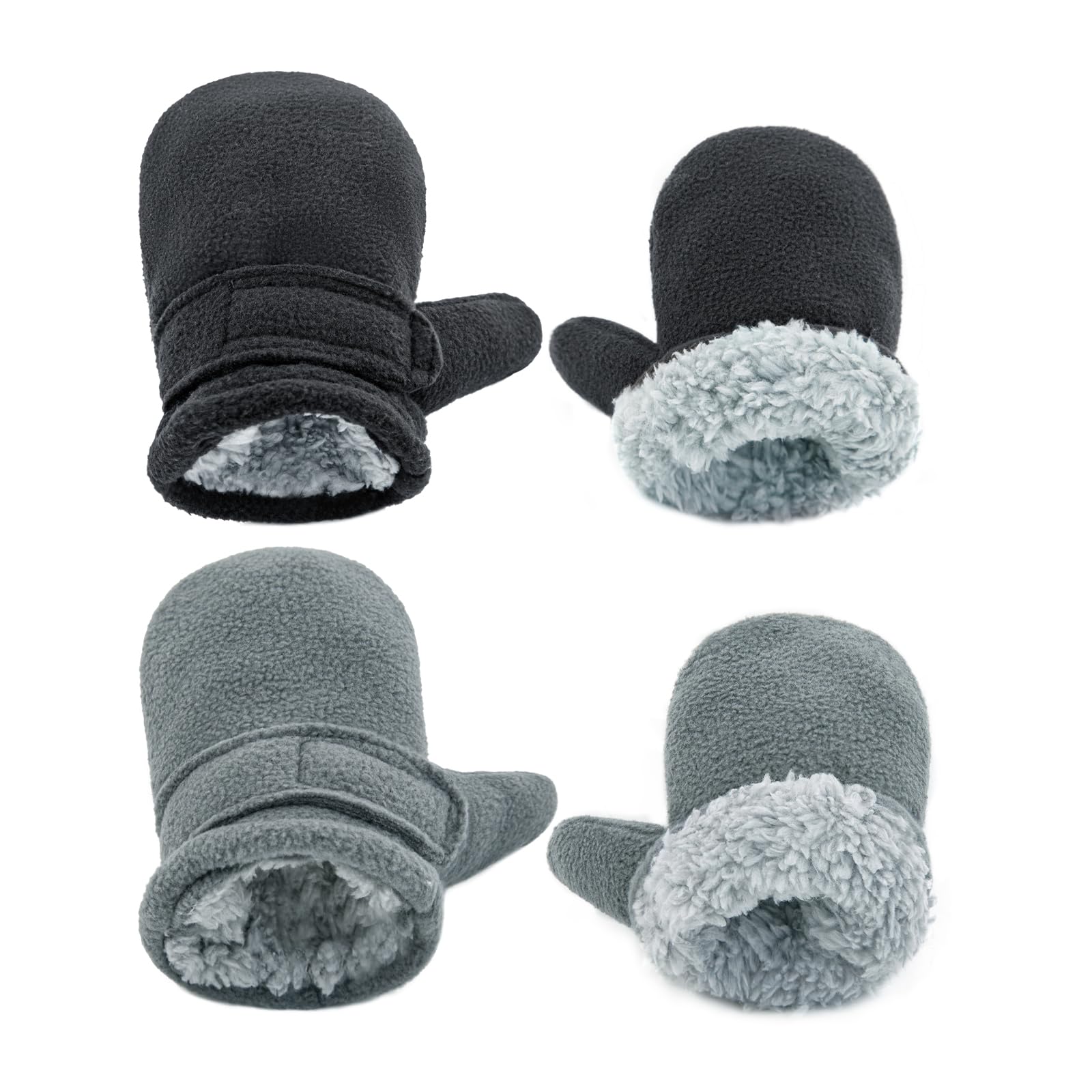 BAVST Baby Toddler Winter Mittens Girls Warm Fleece Lined Gloves Kids Sherpa Lined Mittens for Boys