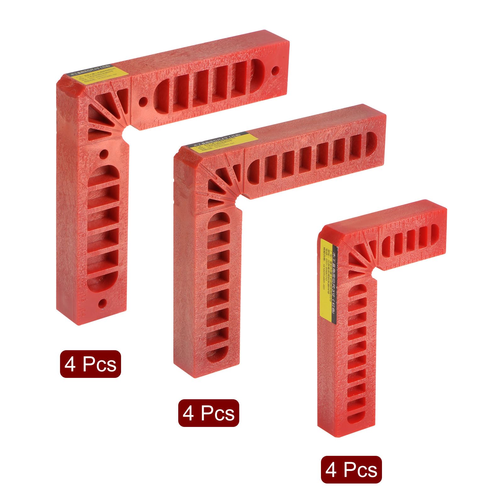 Sourcing Map 12pcs 90 Degree Positioning Squares Set 3 Sizes 3"/4"/6" (80/100/150mm) Right Angle Corner Clamps Woodworking Tools For Cabinets Picture - View #7