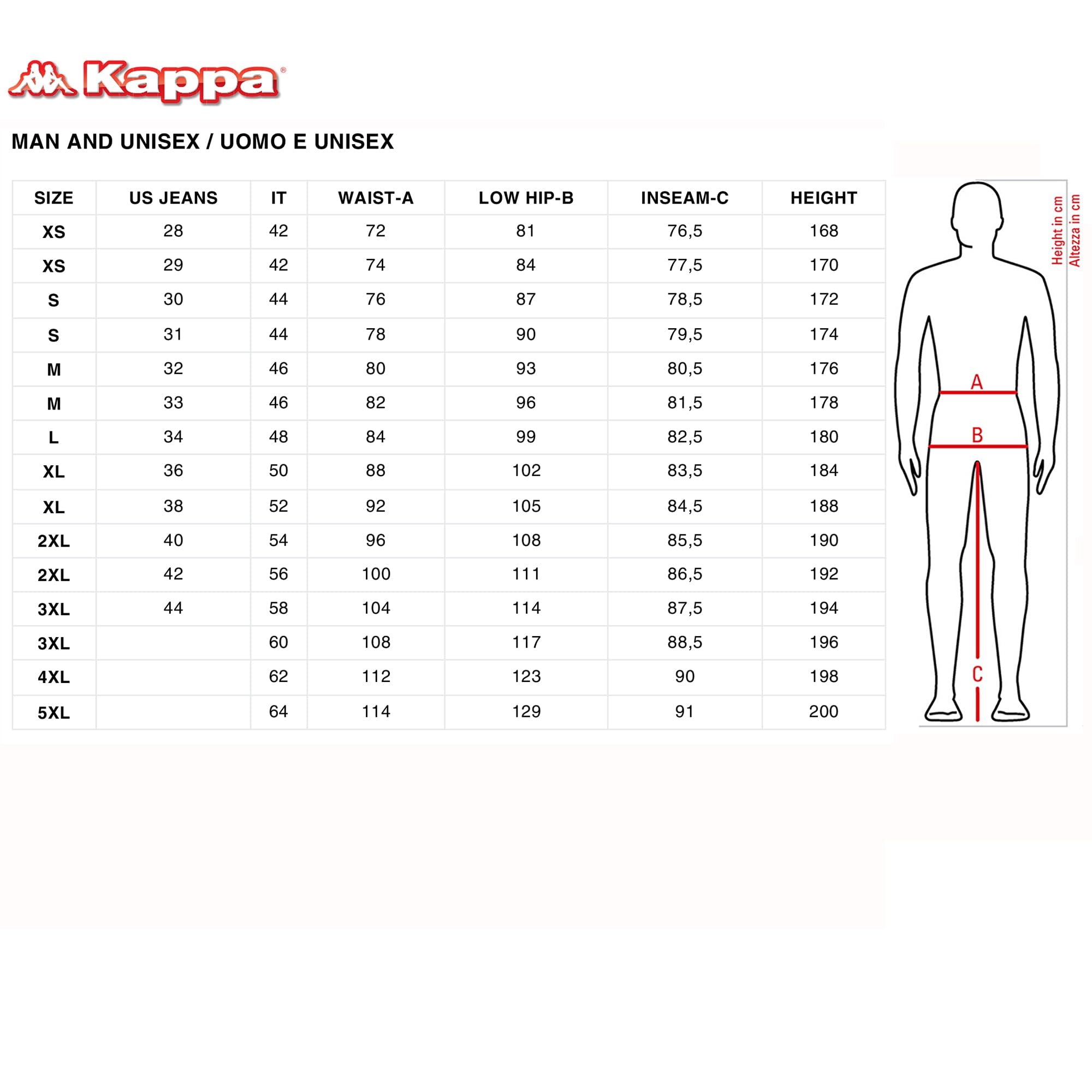 Kappa - Pantaloni Tuta, Uomo, Poliestere, Sci, Modello: 6CENTO 622G Hz US