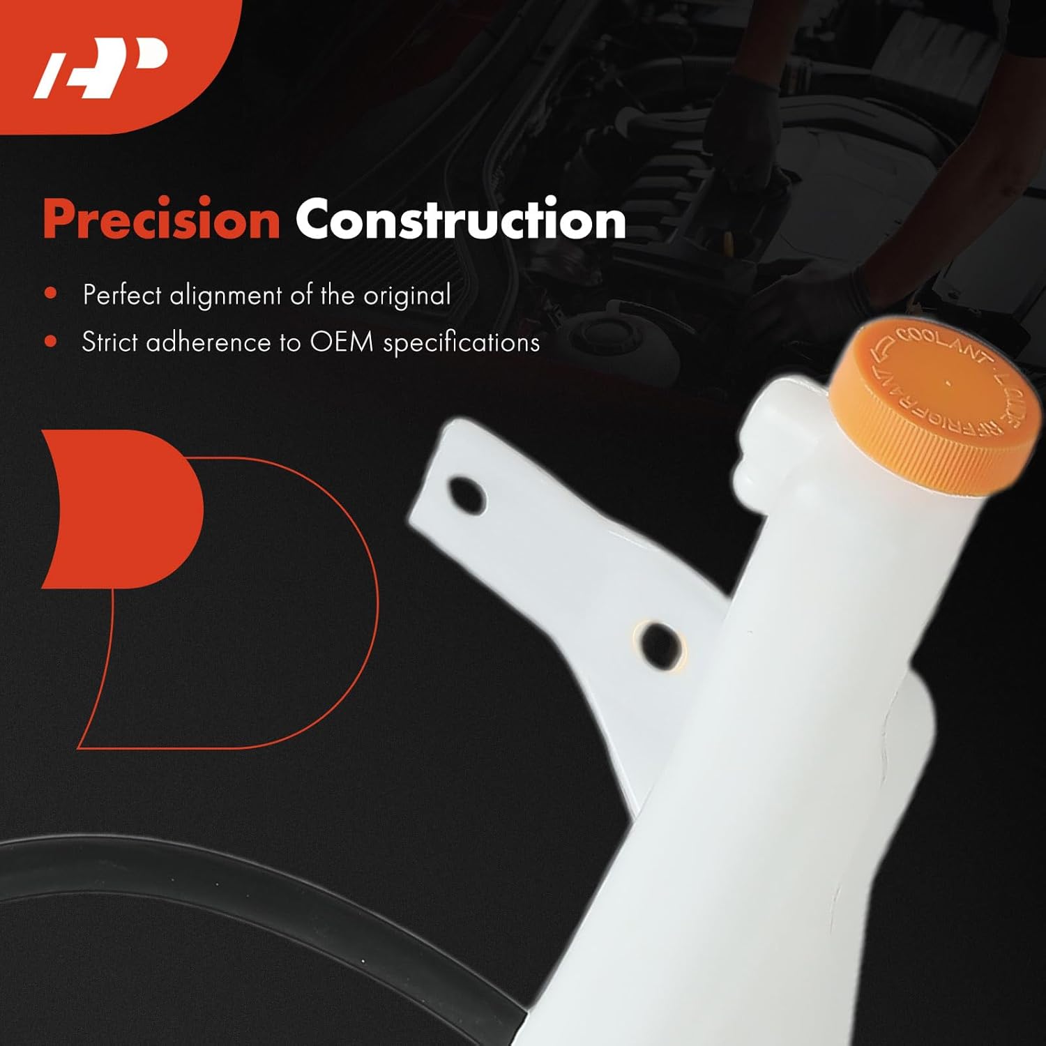 A-Premium Engine Coolant Overflow Recovery Reservoir Tank [with Cap & Hose] Compatible with Nissan Pathfinder 2001-2004 & Infiniti QX4 2001-2003, 3.5L - Front Side