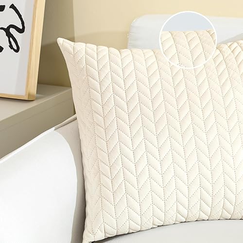 Miniatura 2 de Sioloc Juego de 2 fundas de almohada decorativas de 18 x 18 pulgadas, fundas de cojín cuadradas suaves, decoración del hogar, sofá, cama y dormitorio