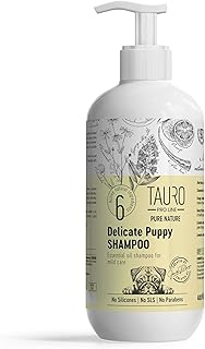 Tauro ProLine Pure Nature Delicate Puppy Sulfate Parabens SLS Free Natural Composition Gentle Puppy Shampoo with Essential Oils Suitable for Cats and Dogs