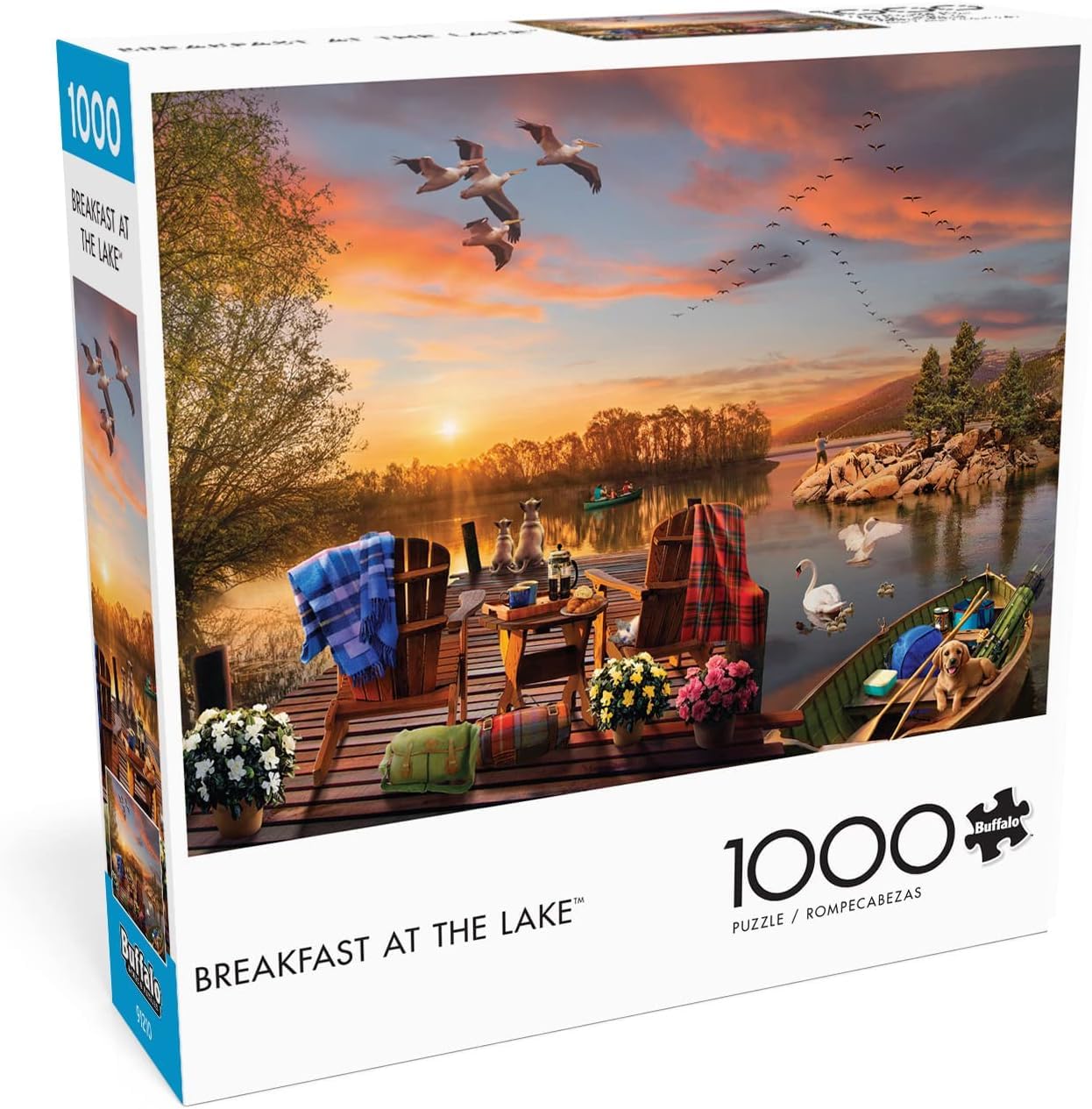 Buffalo Games - Darrell Bush - Breakfast at The Lake - 1000 Piece Jigsaw Puzzle