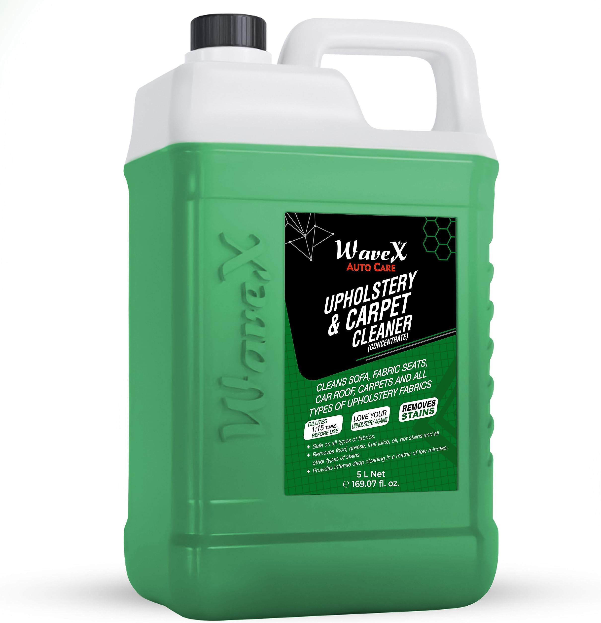 Upholstery & Carpet Cleaner (5L) | Can be Used as a Car Interior Cleaner for Car Seat Cleaner, Sofa Cleaner, Carpet Cleaner, Car Roof Cleaner & More