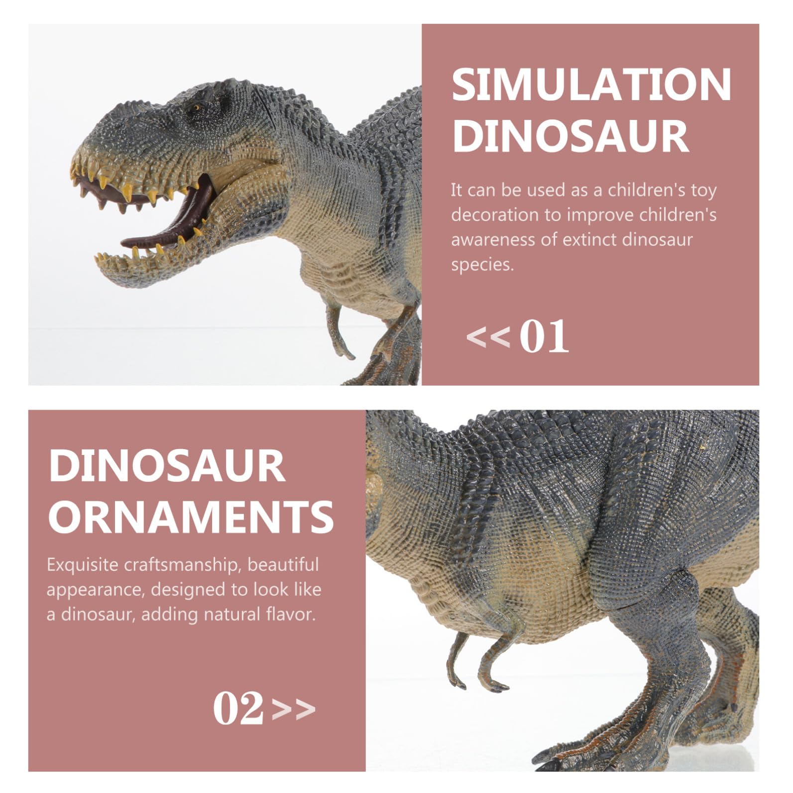 Veemoon Giocattolo Dinosauro Grande in Plastica Realistica | Figurina Simulata per Bambini, Resistente All’usura, Salotto e Camera da Letto