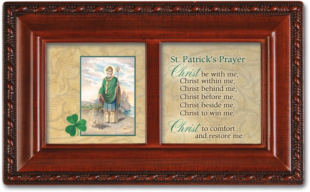 Cottage Garden Brown St Patricks Prayer Woodgrain Petite Music Box Plays Irish Lullaby Size 6