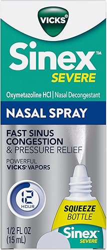 Miniatura 8 de Vicks Sinex SEVERE, aerosol nasal, descongestionante sinusal original para un alivio rápido del resfriado y la congestión alérgica, alivio de la