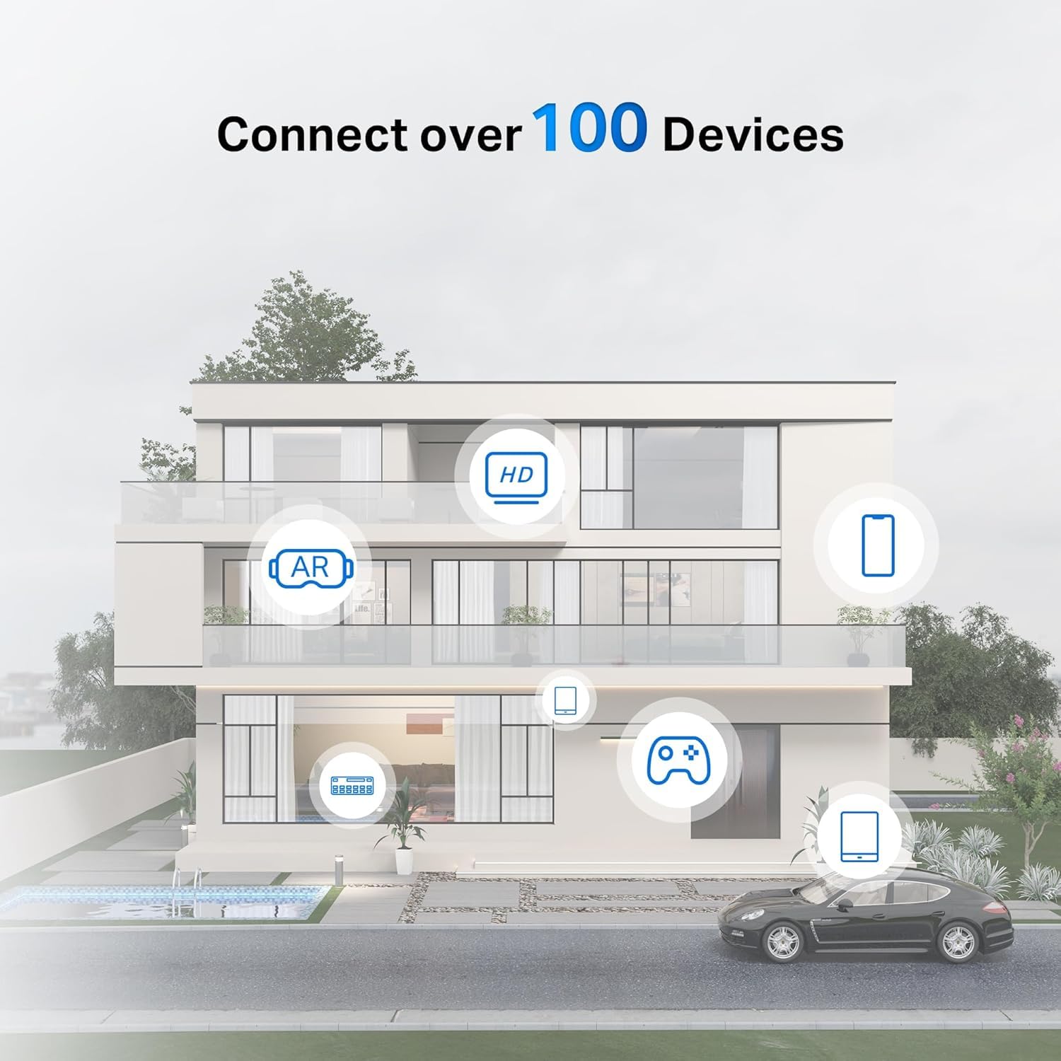 MERCUSYS TP-Link Halo H1200G (lot de 2) Wi-Fi Mesh Dual Band AC1200, ports Gigabit Ethernet, Beamforming, MU-MIMO, routeur et mode point d'accès, recommandé pour les maisons (reconditionné)