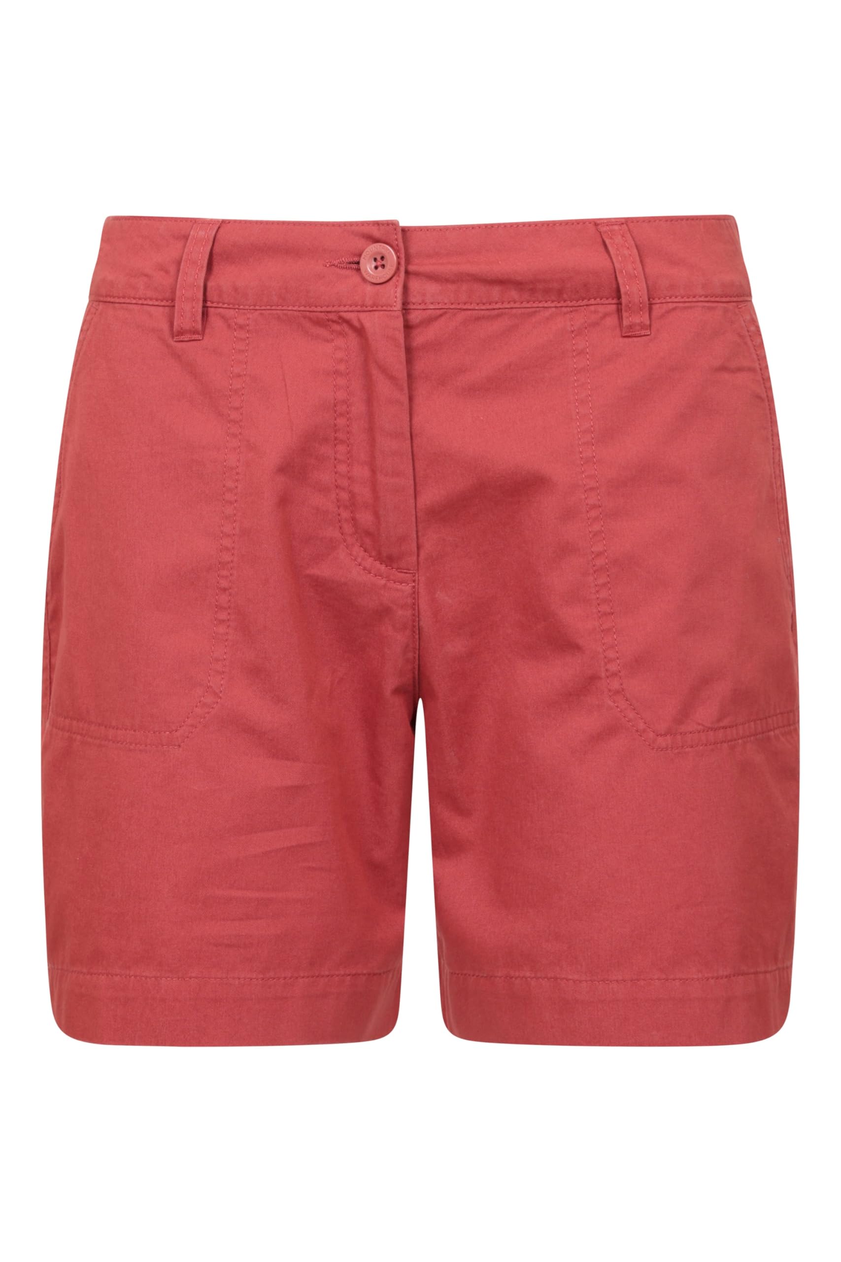 Mountain Warehouse Women's Red 'Bayside' Lightweight Uv Protection Breathable Multi Pocket Shorts In | Size: 6