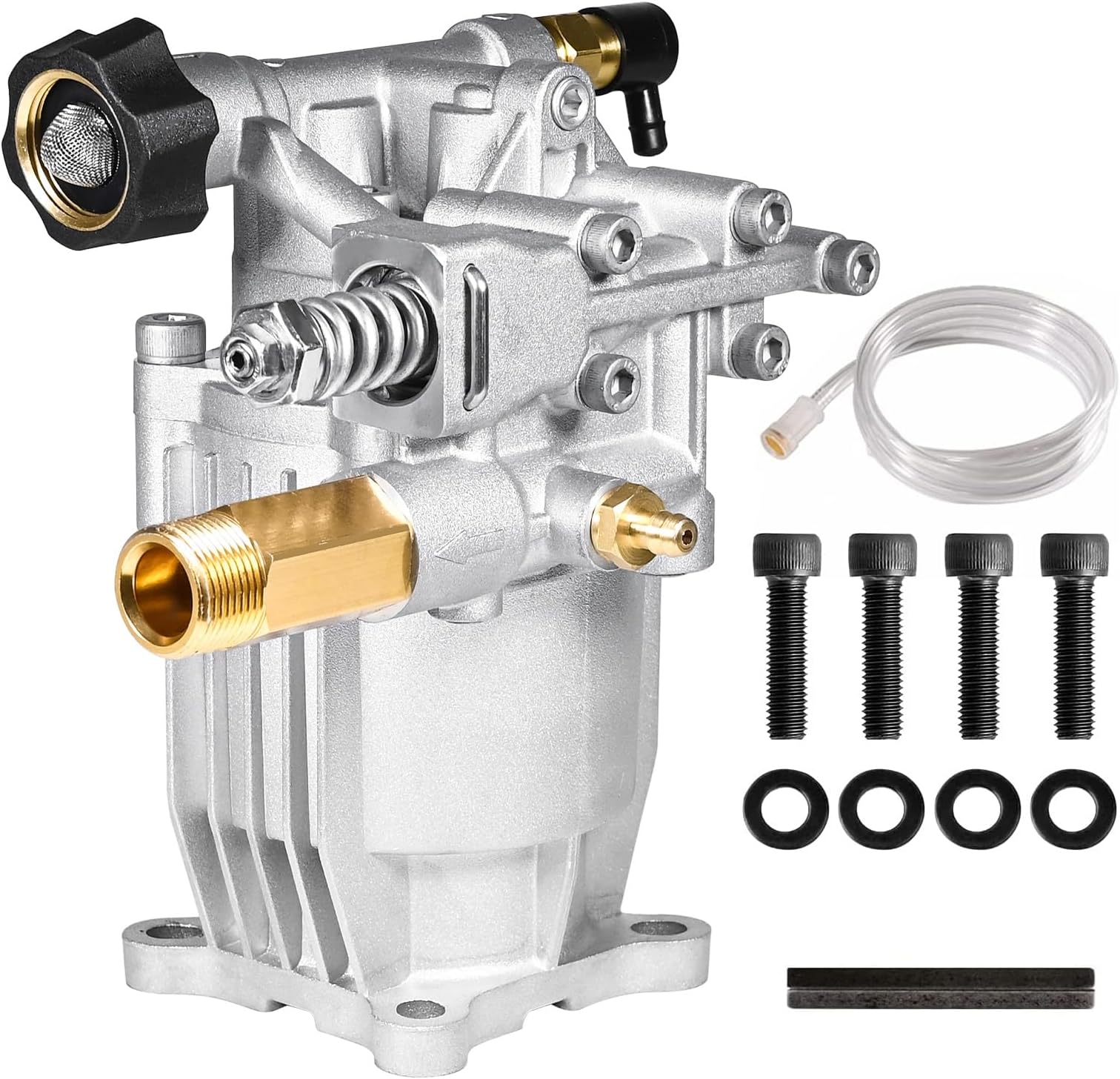 YAMATIC 3/4" Shaft Horizontal Pressure Washer Pump 3400 PSI 2.5 GPM Replacement Pump for Power Washer Compatible with Homelite, Troybilt, Simpson, Karcher, Honda GC160 GC190, AR RMV 2.5G30