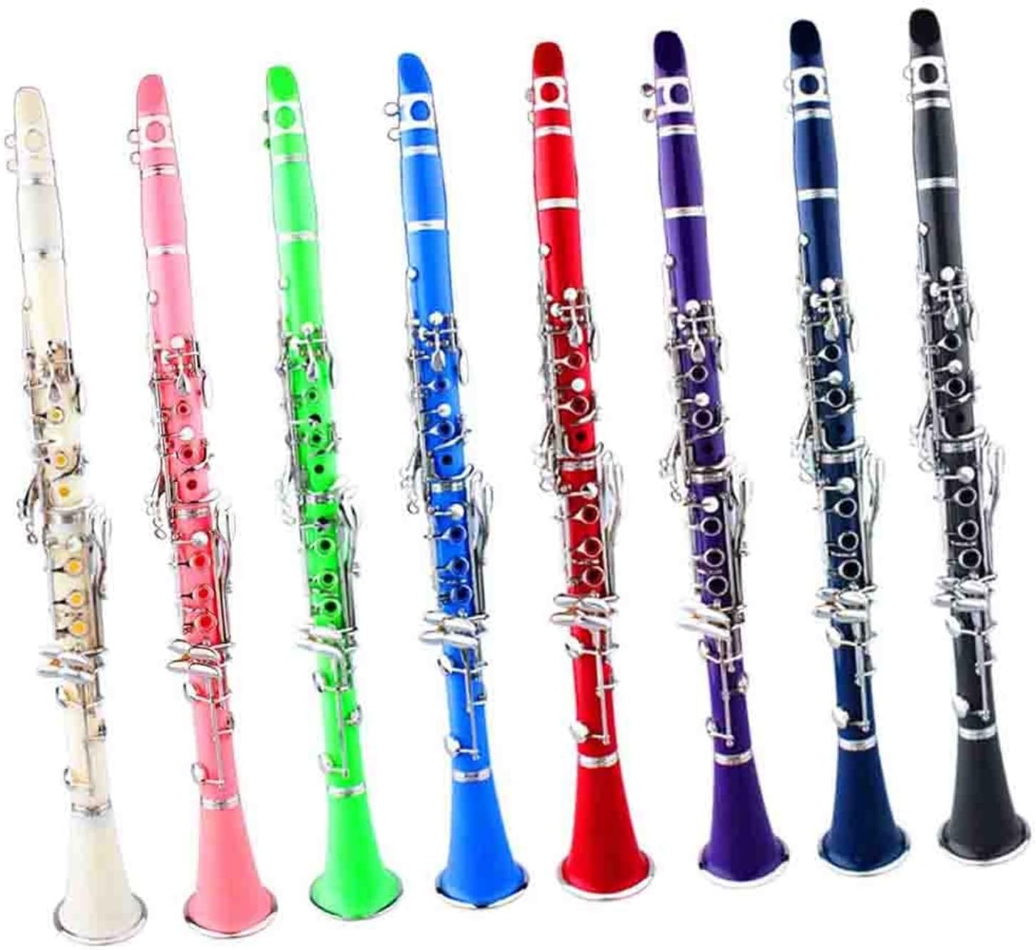 Clarinet 17 Key Bb Professional Woodwind Instrument Bakelite Case Set Clarinet Instrument(DEEP BLUE)