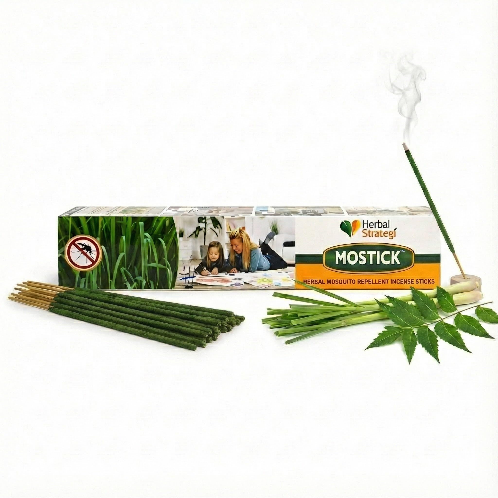 STRATEGI Herbal Mostick Mosquito Repellent Incense 120 Sticks